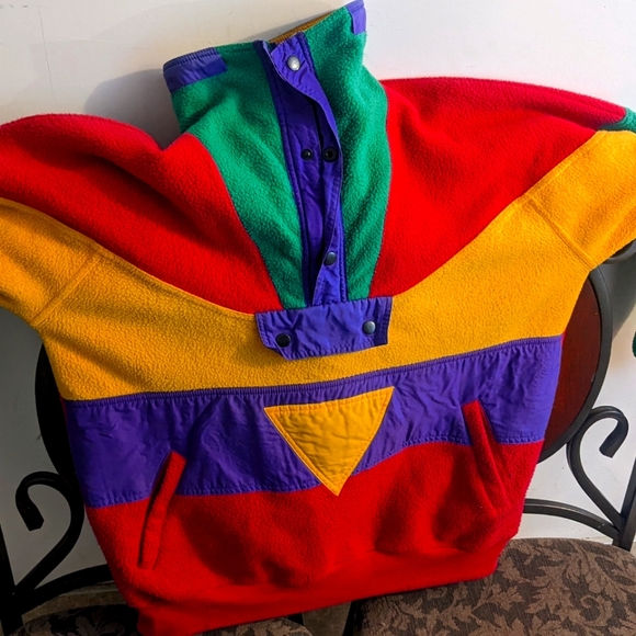 1980's color block fleece - Picture 1 of 2